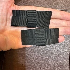 Shoe Clips Elegant Black Bow